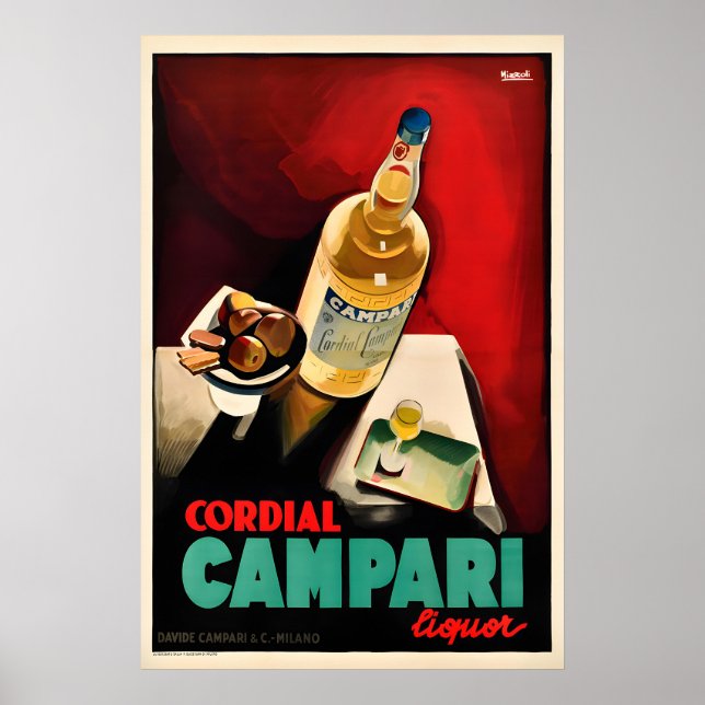 Cordial Campari Vintage Affischtryck Poster (Framsidan)