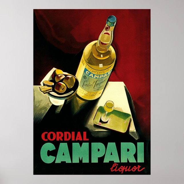 Cordial Liqour ~ Vintage Alcohol Advertising. Poster (Framsidan)