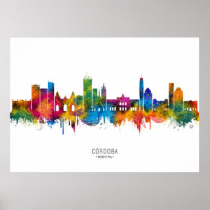 Córdoba Argentina Siluett Poster