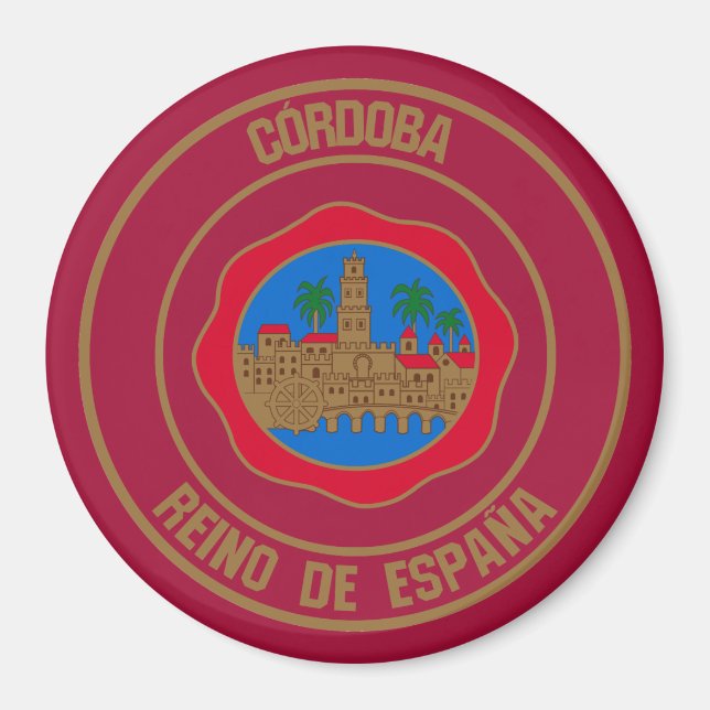Córdoba Round Emblem Magnet (Framsidan)