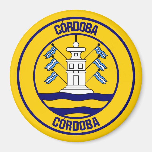 Córdoba Round Emblem Magnet (Framsidan)