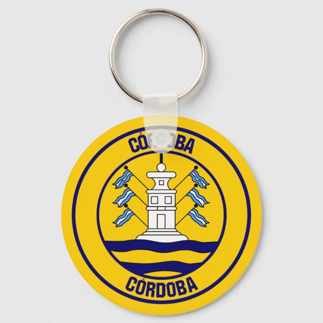 Córdoba Round Emblem Nyckelring (Framsida)
