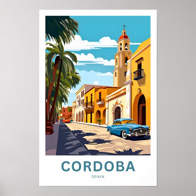 Cordoba Spain Travel Skriv ut Poster (Framsidan)