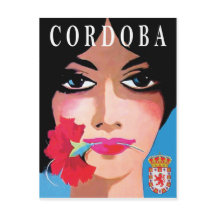 Cordoba, Spanien, ansiktet av en vacker kvinna, bl