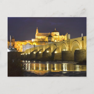 Cordoba, Spanien, på vykort för natten