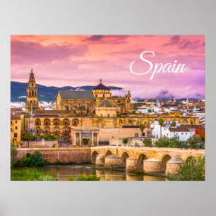 Cordoba, Spanien Vackra Sunset View Poster