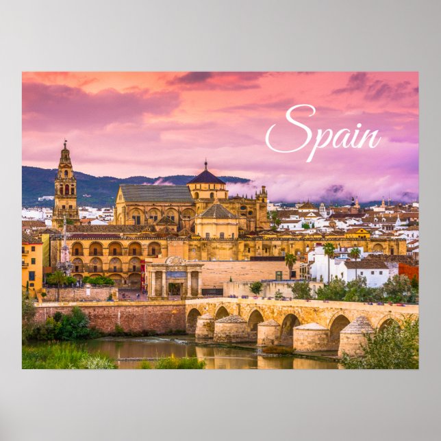 Cordoba, Spanien Vackra Sunset View Poster (Framsidan)