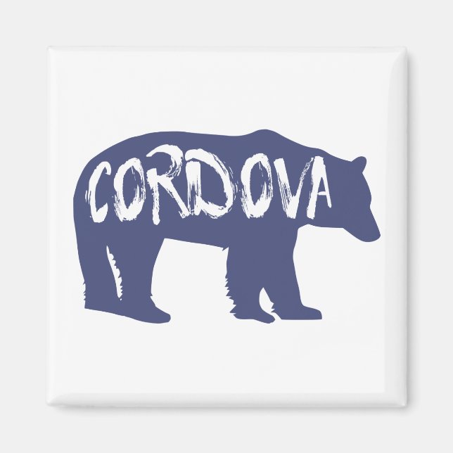 Cordova Alaska Bear Magnet (Framsidan)