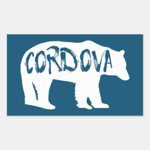 Cordova Alaska Bear Rektangulärt Klistermärke