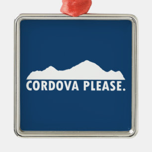 Cordova Alaska, tack Julgransprydnad Metall