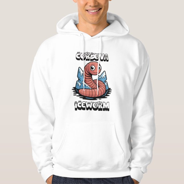 Cordova Iceworm Alaska Cryptid Hoodie (Framsida)
