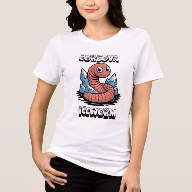 Cordova Iceworm Alaska Cryptid T Shirt (Framsida)