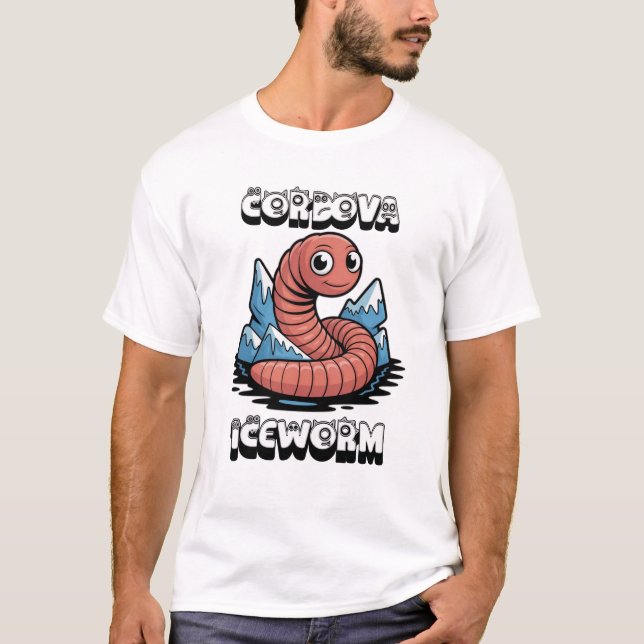 Cordova Iceworm Alaska Cryptid T Shirt (Framsida)