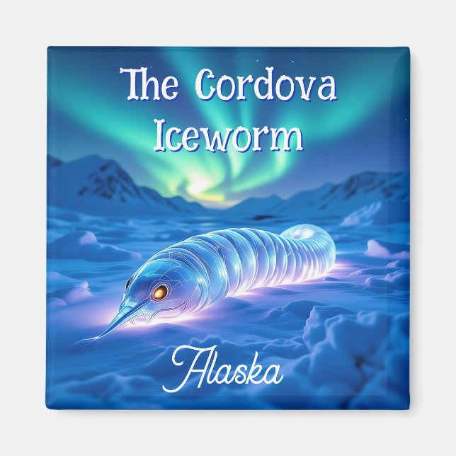 Cordova Iceworm Alaska Kryptid Myt   Magnet (Framsidan)