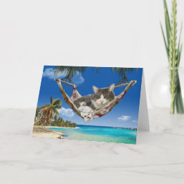 Corduroy i Karibien, katt i hammockkort Kort