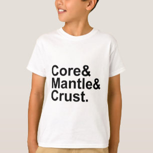 Core Mantle Crust Jordens inre struktur T-shirt