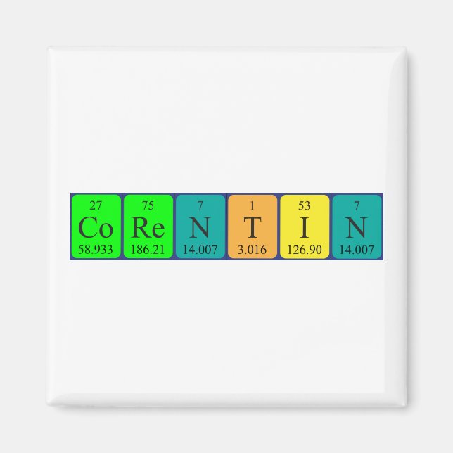 Corentin Period bord namn magnet (Framsidan)