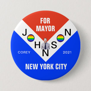 Corey Johnson för NYC Mayor 2021 Knapp