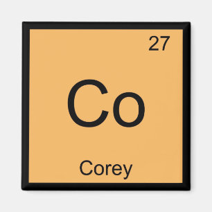 Corey Namn Kemiskt Element Periodiska Systemet Magnet