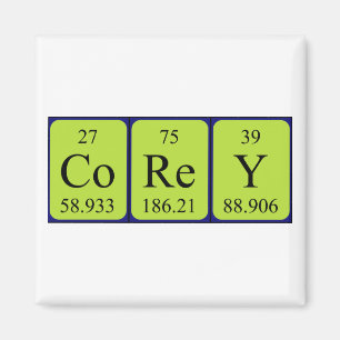 Corey Periodiska bord namn magnet