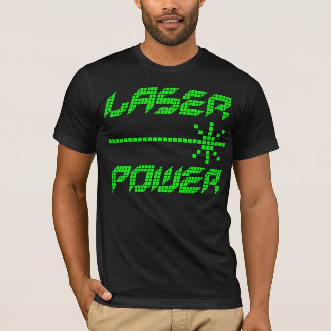 COREY TIGER 1980 S RETRO LASER POWER TEE SHIRT (Framsida)
