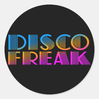 COREY TIGER 1980-TAL RETRO DISCO FREAK MULTIFÄRG RUNT KLISTERMÄRKE