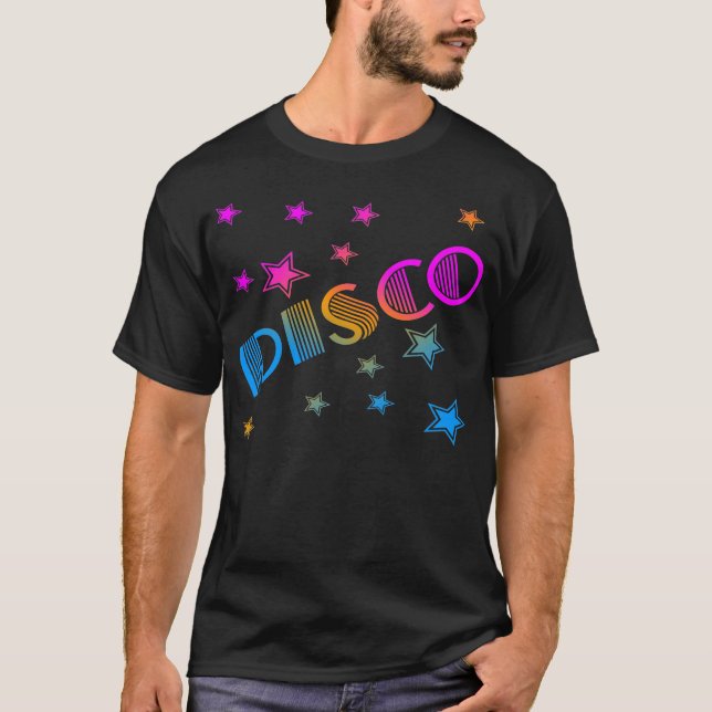 COREY TIGER 1980-TAL RETRO DISCO-STJÄRNOR TRÖJA (Framsida)