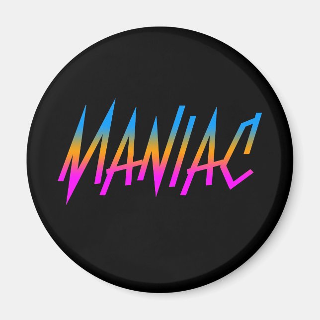 COREY TIGER 1980-talets RETRO MANIAC Magnet (Framsidan)