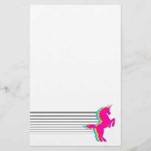 COREY TIGER 1980-talets RETRO VINTAGE UNICORN Brevpapper