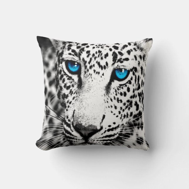 Corey Tiger 1980-tals Retro Snöleopard Kudde (Framsida)