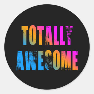 COREY TIGER 1980's RETRO TOTALLY FANTASTISK Runt Klistermärke