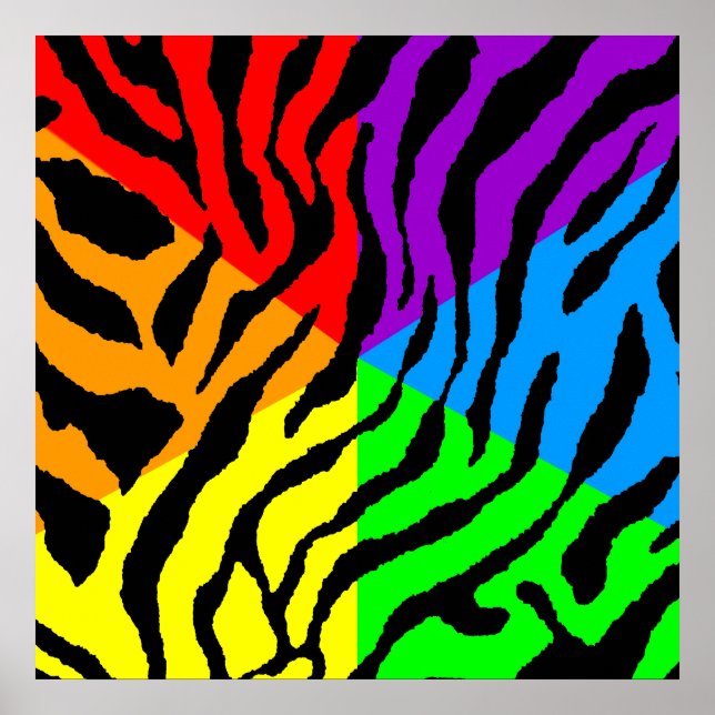 Corey Tiger 80 år Retro Tiger Mönster Poster (Framsidan)