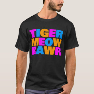 COREY TIGER 80-TAL MULTI MEOW RAWR T SHIRT