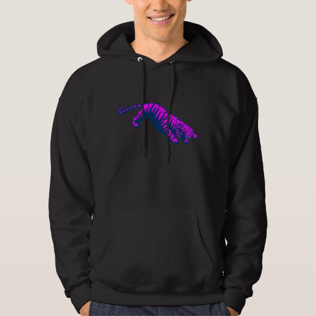 COREY TIGER '80-TAL RETRO PATRULLERANDE TIGER ROSA TRÖJA MED LUVA (Framsida)
