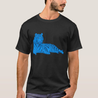 COREY TIGER 80-TALET BLÅT LOUGE TIGER TEE SHIRT