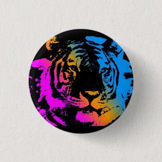 Corey Tiger 80-talet New Wave Tiger Ansikte Knapp