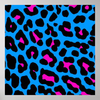Corey Tiger 80-talet Retro Leopard Mönster Poster
