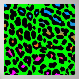 Corey Tiger 80-talet Retro Leopard Mönster Poster