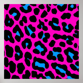 Corey Tiger 80-talet Retro Leopard Mönster Poster