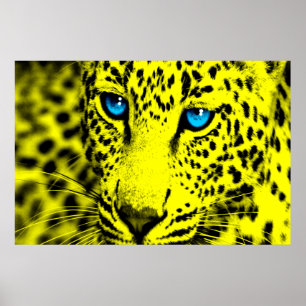 Corey Tiger 80-talet Retro Leopard Poster
