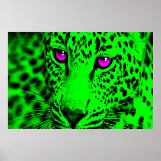 Corey Tiger 80-talet Retro Leopard Poster
