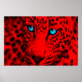 Corey Tiger 80-talet Retro Leopard Poster
