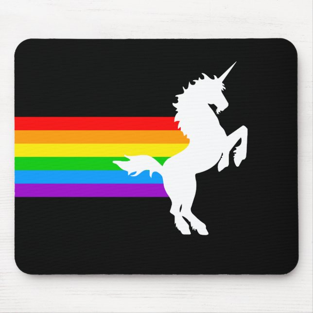 Corey Tiger 80-talet Retro Unicorn Rainbow Mousepa Musmatta (Framsidan)