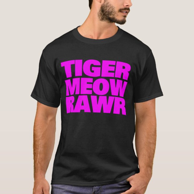 COREY TIGER 80-TALET ROSA TIGER MJAU Vrål Tröja (Framsida)