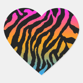Corey Tiger 80-talet Tiger Rand Hjärtformat Klistermärke
