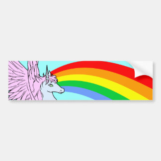 Corey Tiger 80-talet Vintage Stil Unicorn Rainbow Bildekal