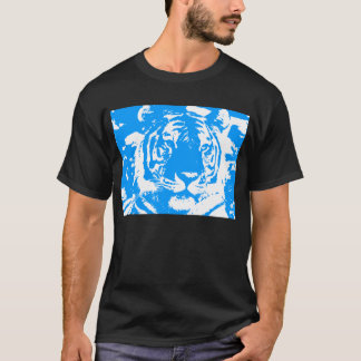 COREY TIGER 80-TALETS BLÅA TIGERANSikte T-shirt