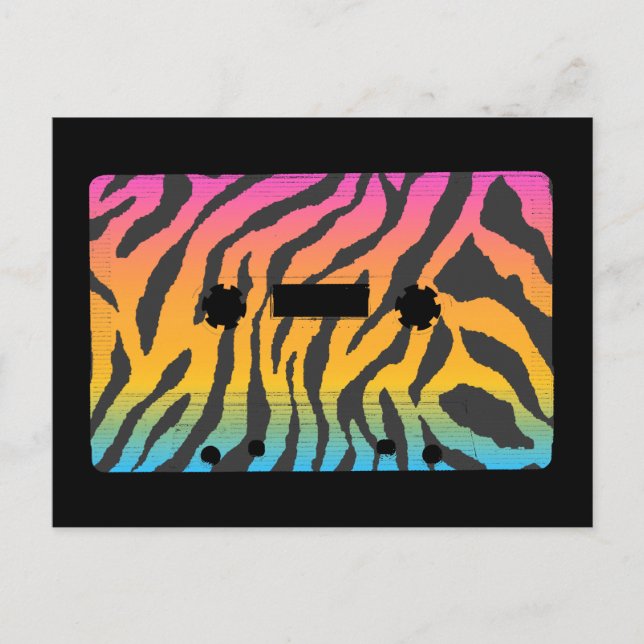 Corey Tiger 80-talets kassettbandskort Vykort (Framsida)