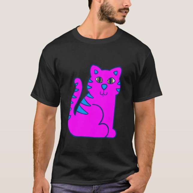 COREY TIGER 80-TALETS ROSA SÖT TIGER T-SHIRT (Framsida)