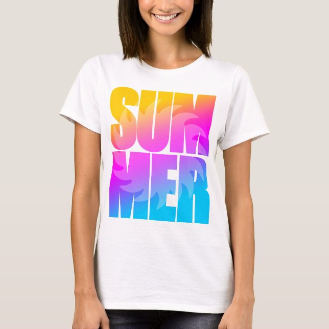 Corey Tiger 80-talets Sommarsol T-shirt (Framsida)